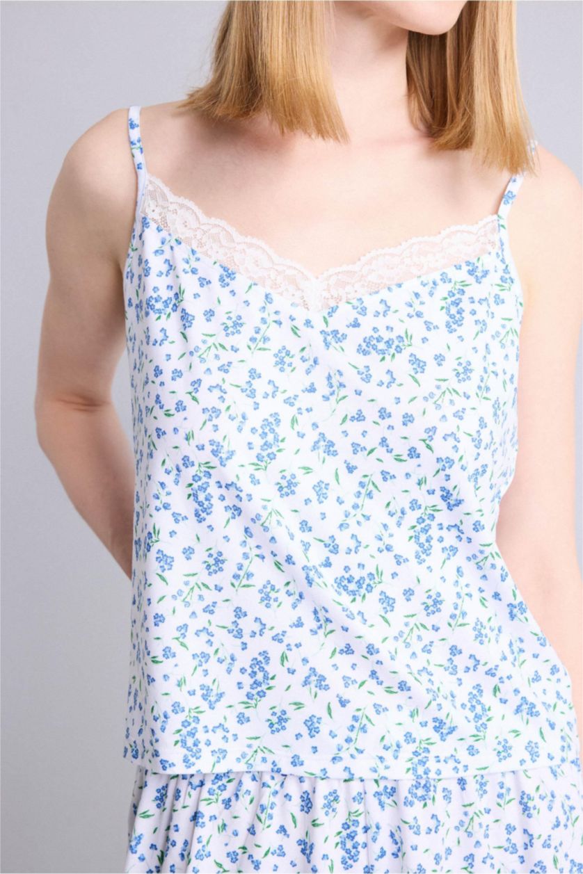 Kadın Ekru Regular Fit 2'Li Pijama Takım
