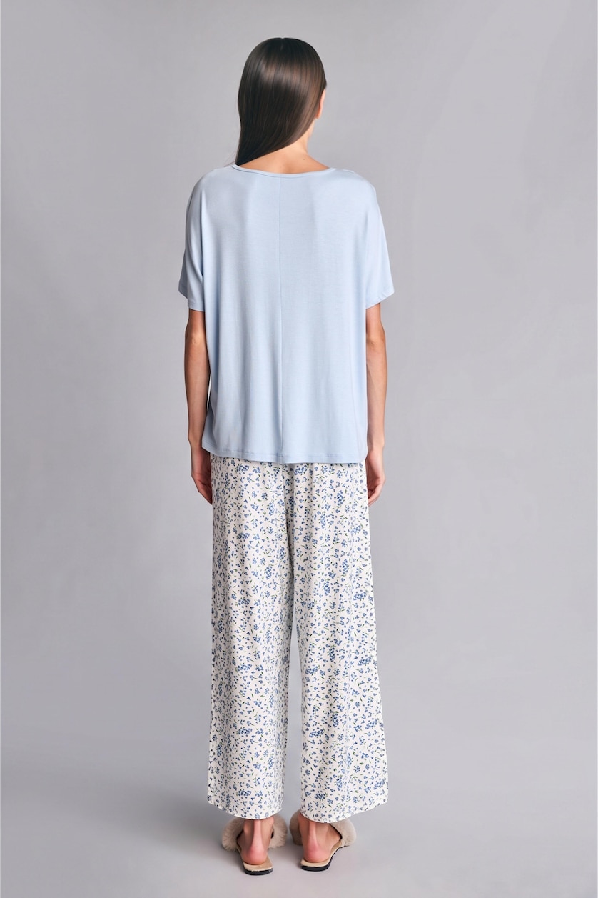 Kadın Açık Mavi Regular Fit 2'li Pijama Takımı