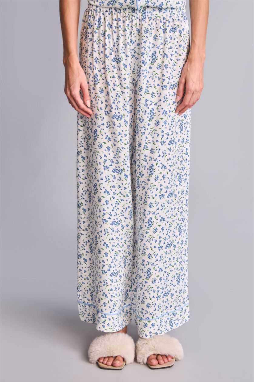 Kadın Ekru Regular Fit 2'li Pijama Takımı