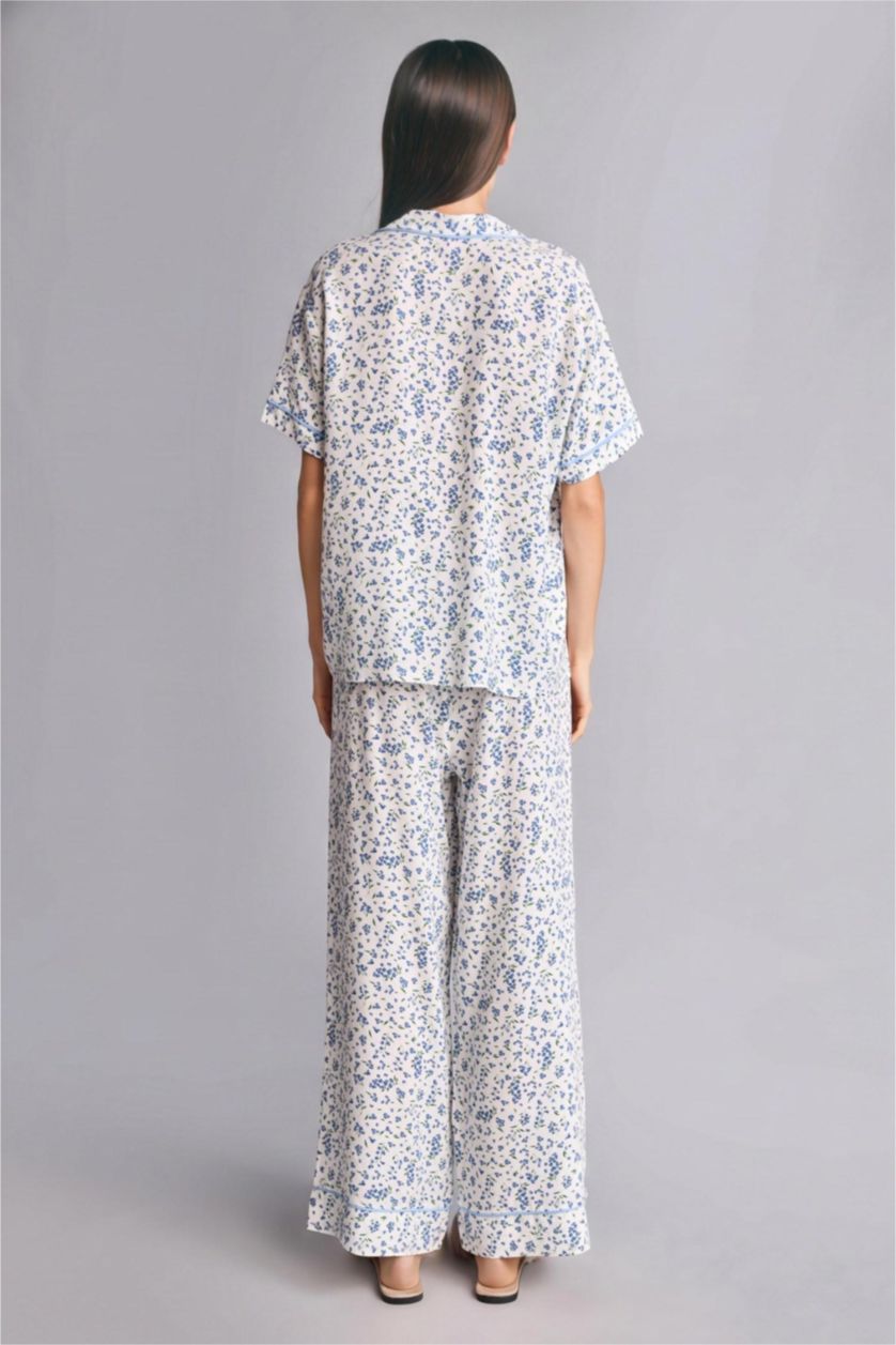 Kadın Ekru Regular Fit 2'li Pijama Takımı