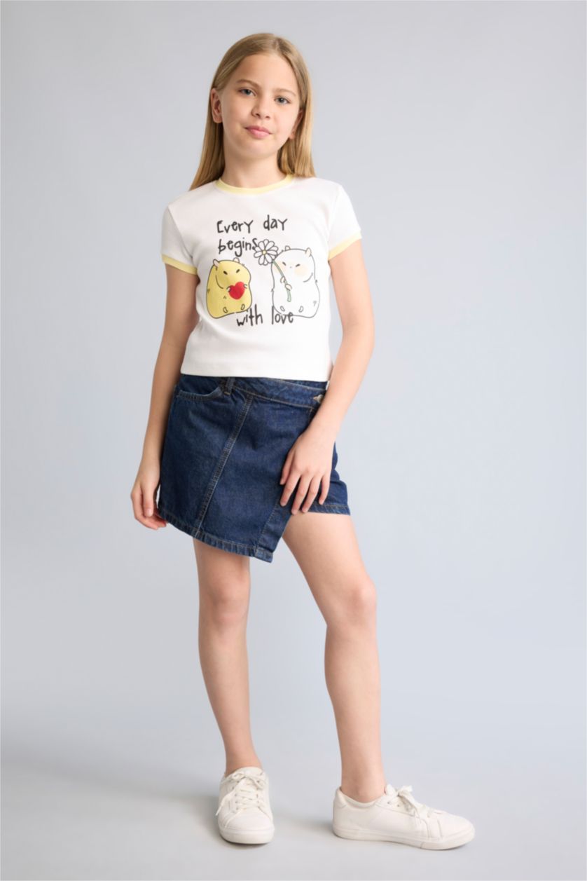 Young Girls - Teen Girls White Slogan Short Sleeve T-Shirt