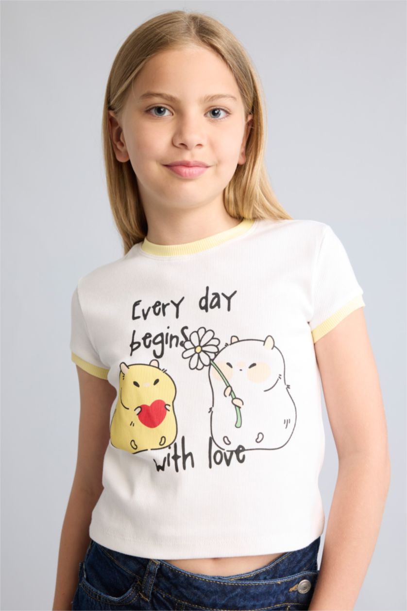 Young Girls - Teen Girls White Slogan Short Sleeve T-Shirt