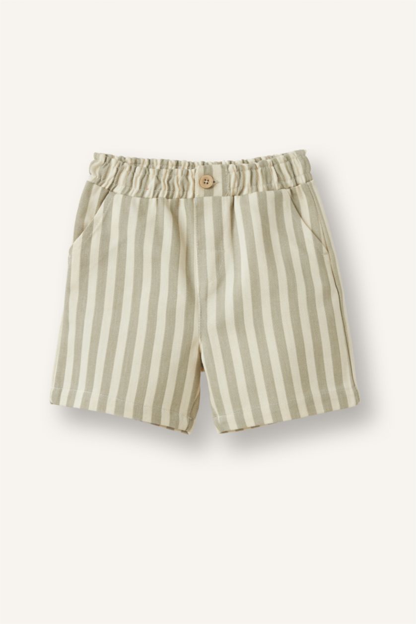 Baby Boys Ecru 2 piece Regular Fit Crew Neck Set