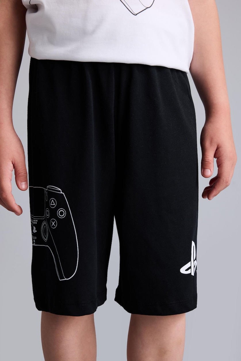 Boys & Teens White Boy 100% Cotton PlayStation Regular Fit 2 Piece Pyjama Set