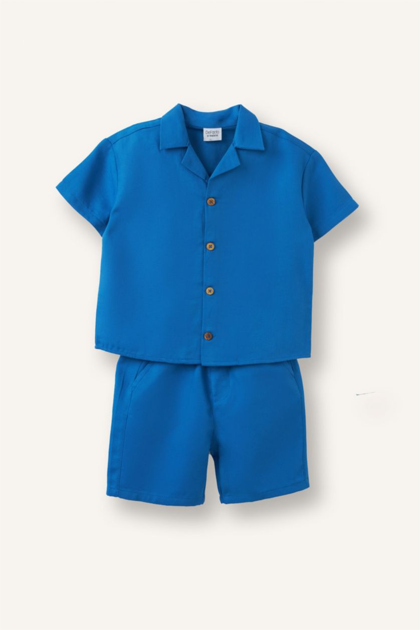 Baby Boys Royal 2 piece Regular Fit Resort Neck Set