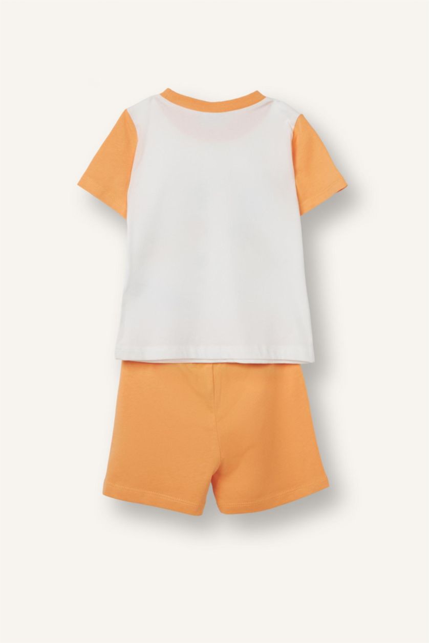 BABY BOY Ecru Baby Boy 2 piece Regular Fit Animal Knitted Pyjamas