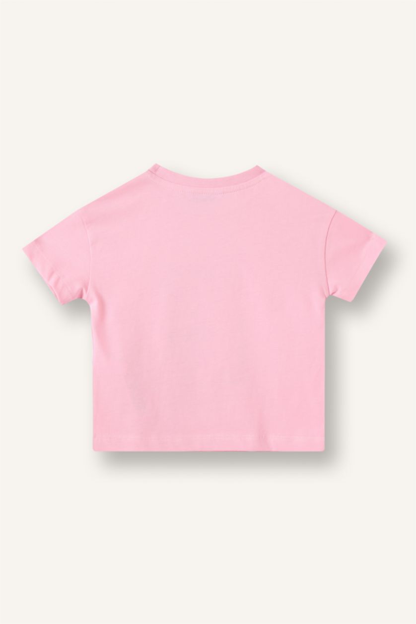 BABY GIRL Pink Baby Girl Relax Fit Cotton T-Shirt
