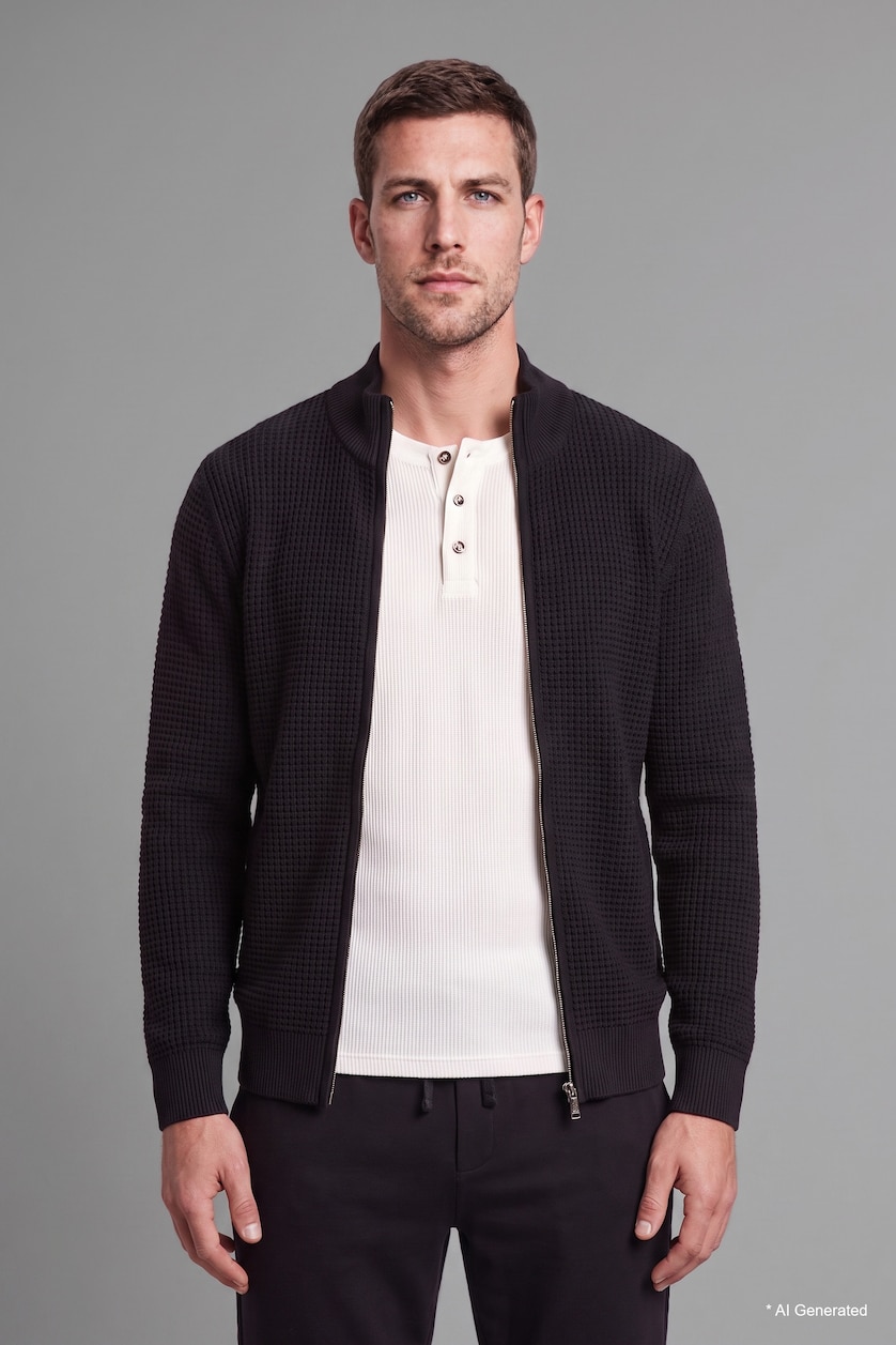 Мужчины Черный Кардиган Standard Fit