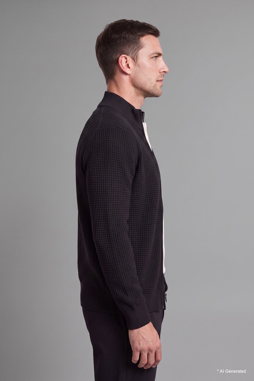 Мужчины Черный Кардиган Standard Fit