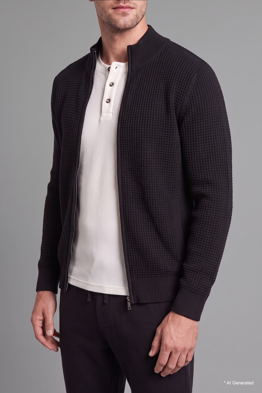 Мужчины Черный Кардиган Standard Fit