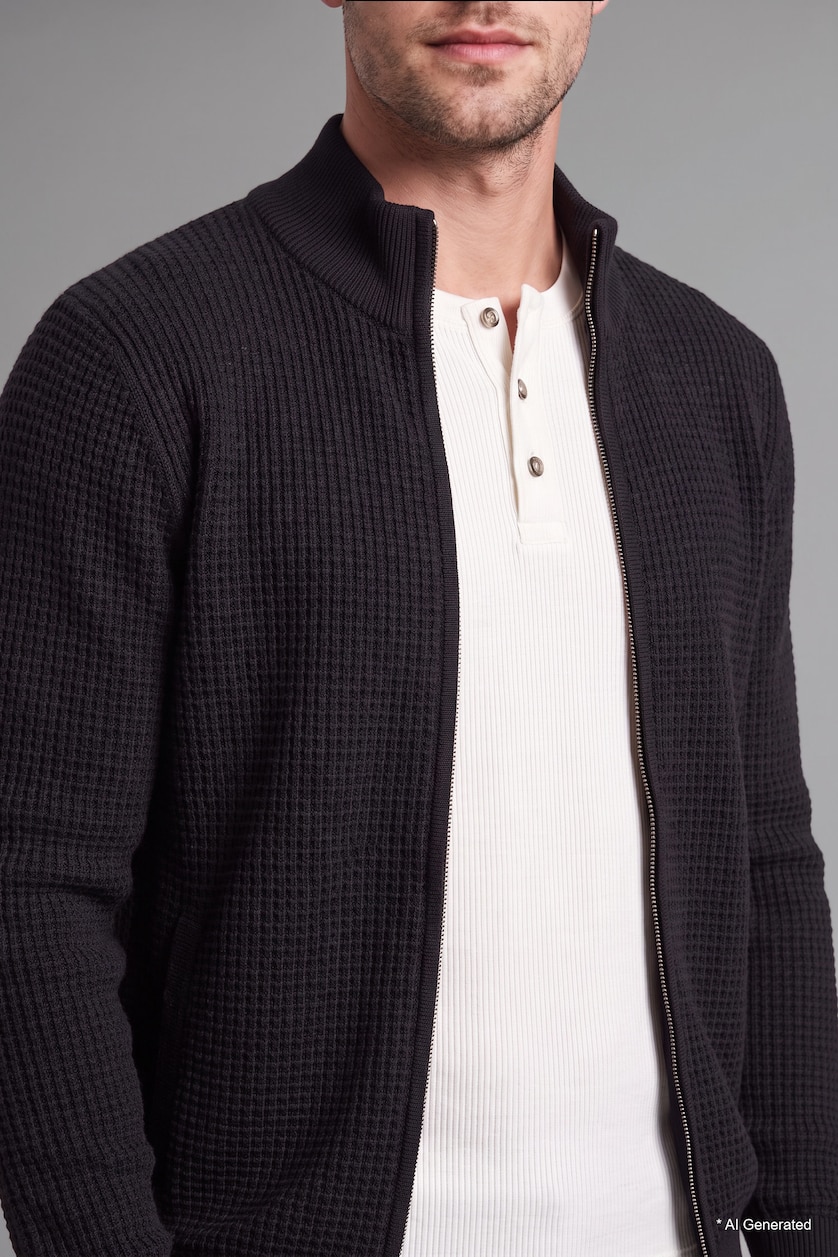 Мужчины Черный Кардиган Standard Fit
