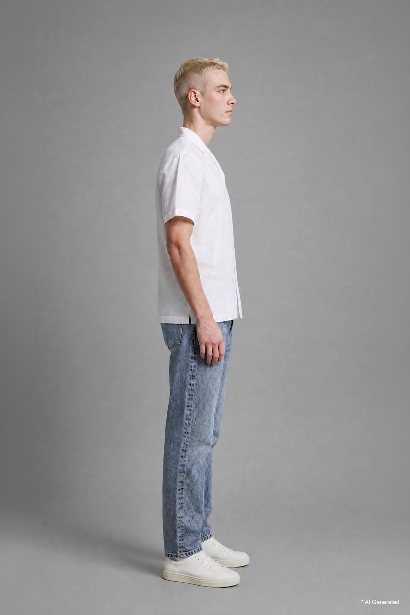 MAN Blue Grey Straight Regular Fit Waist Jeans