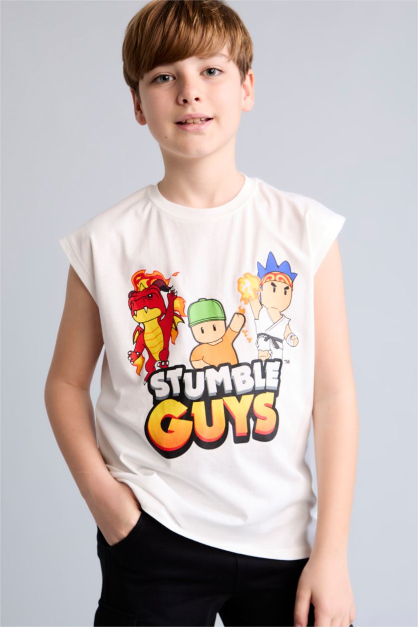 Young Boys - Teen Boys Ecru Boy Oversize Fit Tank Top