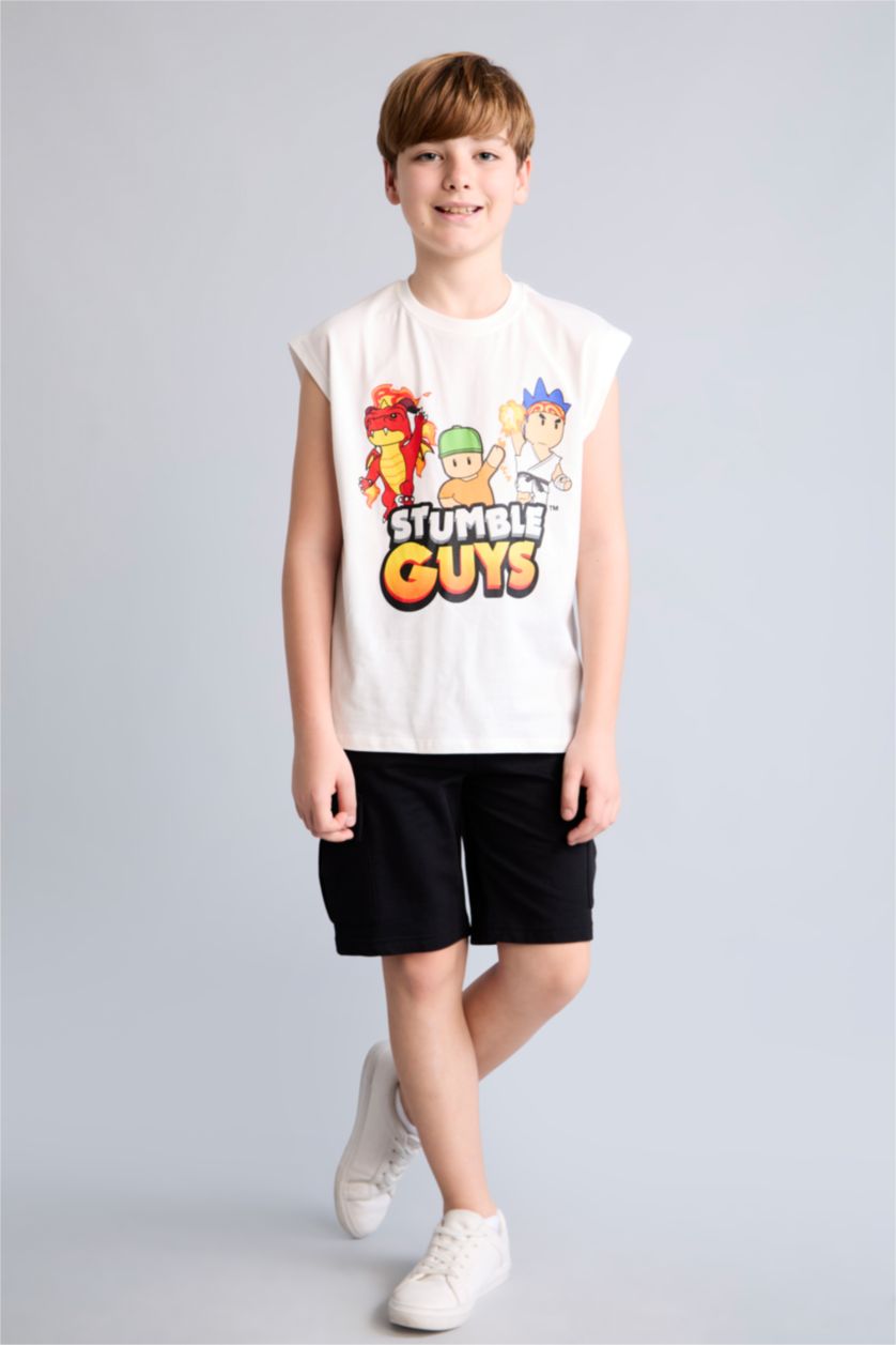 Young Boys - Teen Boys Ecru Boy Oversize Fit Tank Top