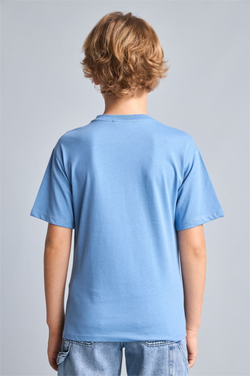 BOYS & TEENS Blue Boy Marvel Spiderman New Regular Fit Blue T-Shirt