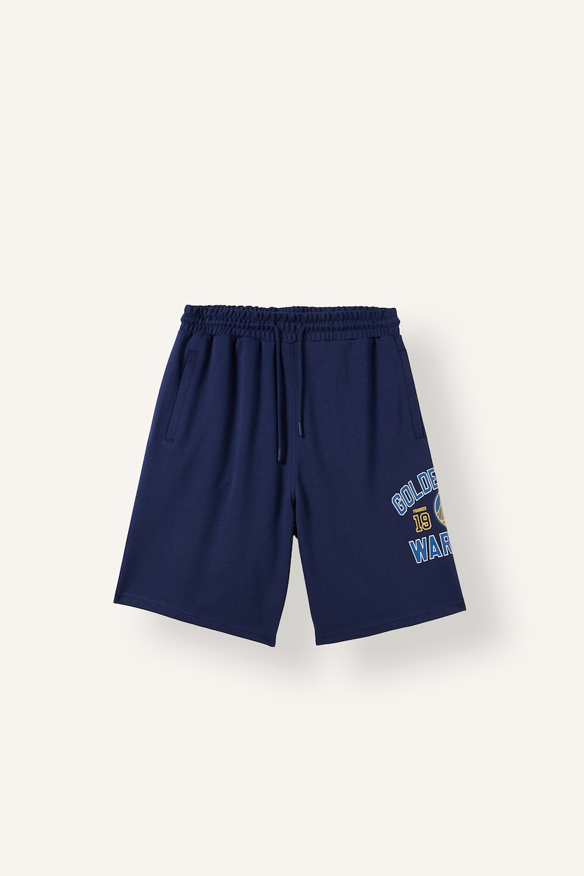 Erkek Lacivert NBA Golden State Warrıors Baggy Fıt Şort