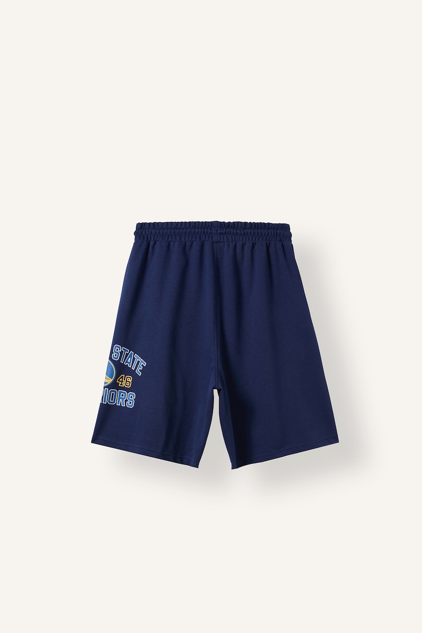 Erkek Lacivert NBA Golden State Warrıors Baggy Fıt Şort