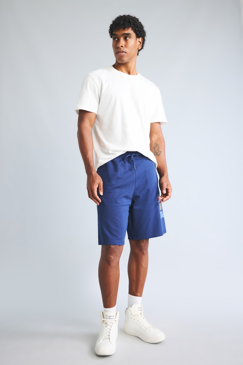 Erkek Lacivert NBA Golden State Warrıors Baggy Fıt Şort