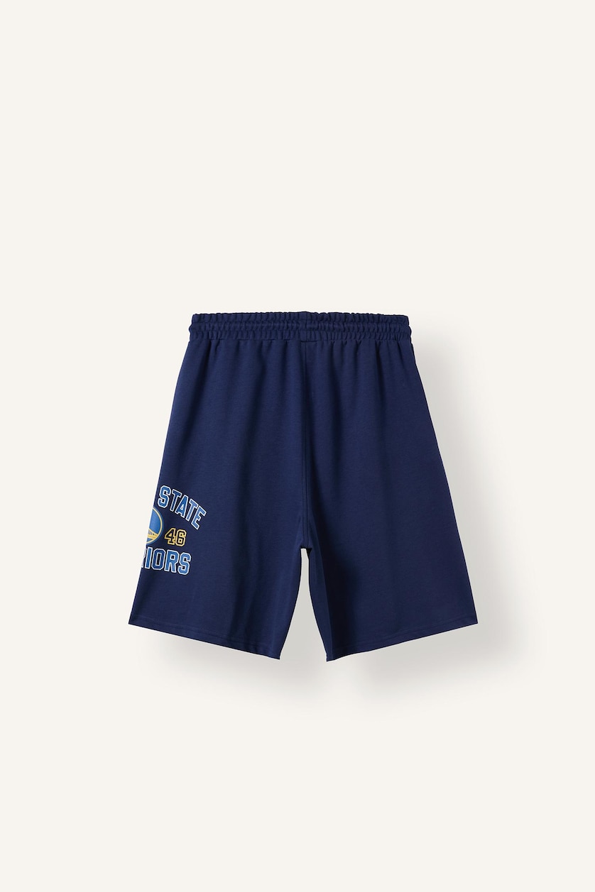 Erkek Lacivert NBA Golden State Warrıors Baggy Fıt Şort