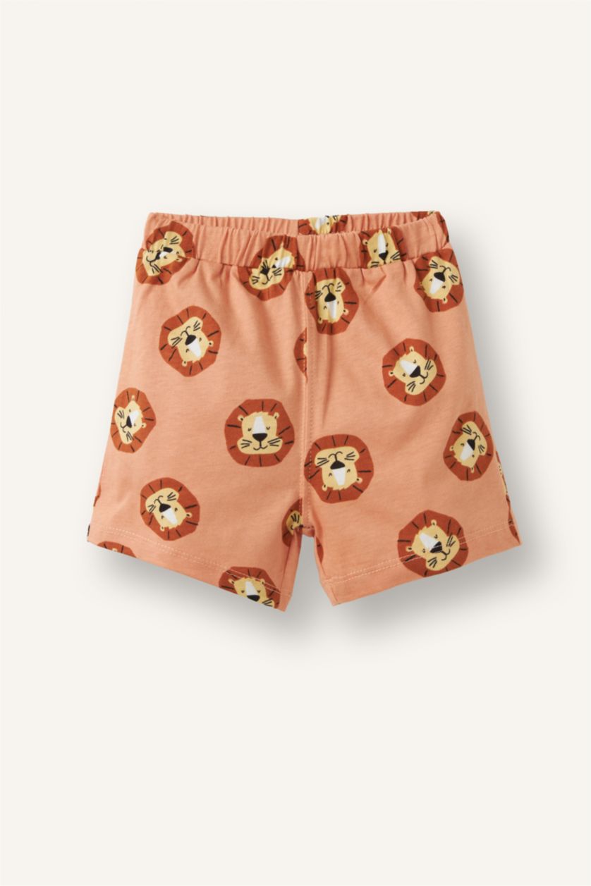 Baby Boys Ecru 2 piece Regular Fit Animal Set