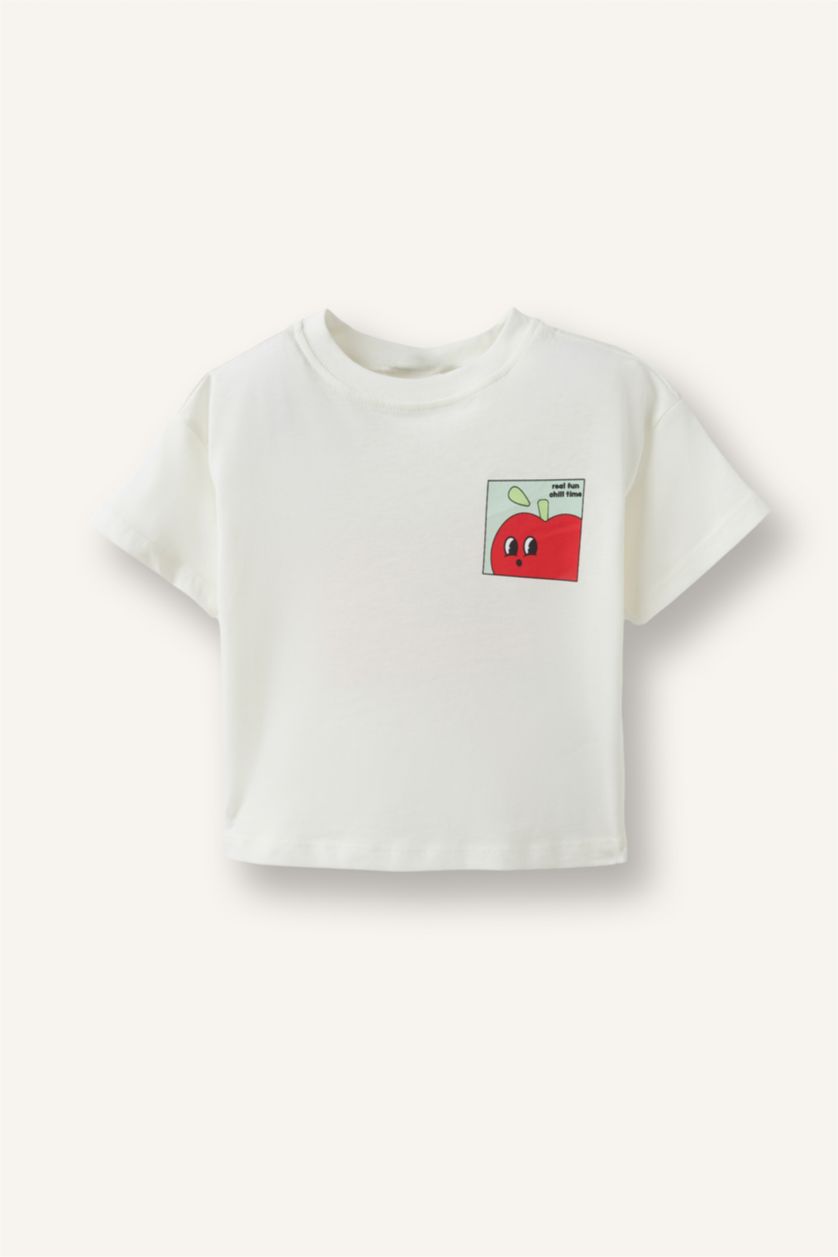 Baby Boys Ecru Regular Fit Short Sleeve T-Shirt