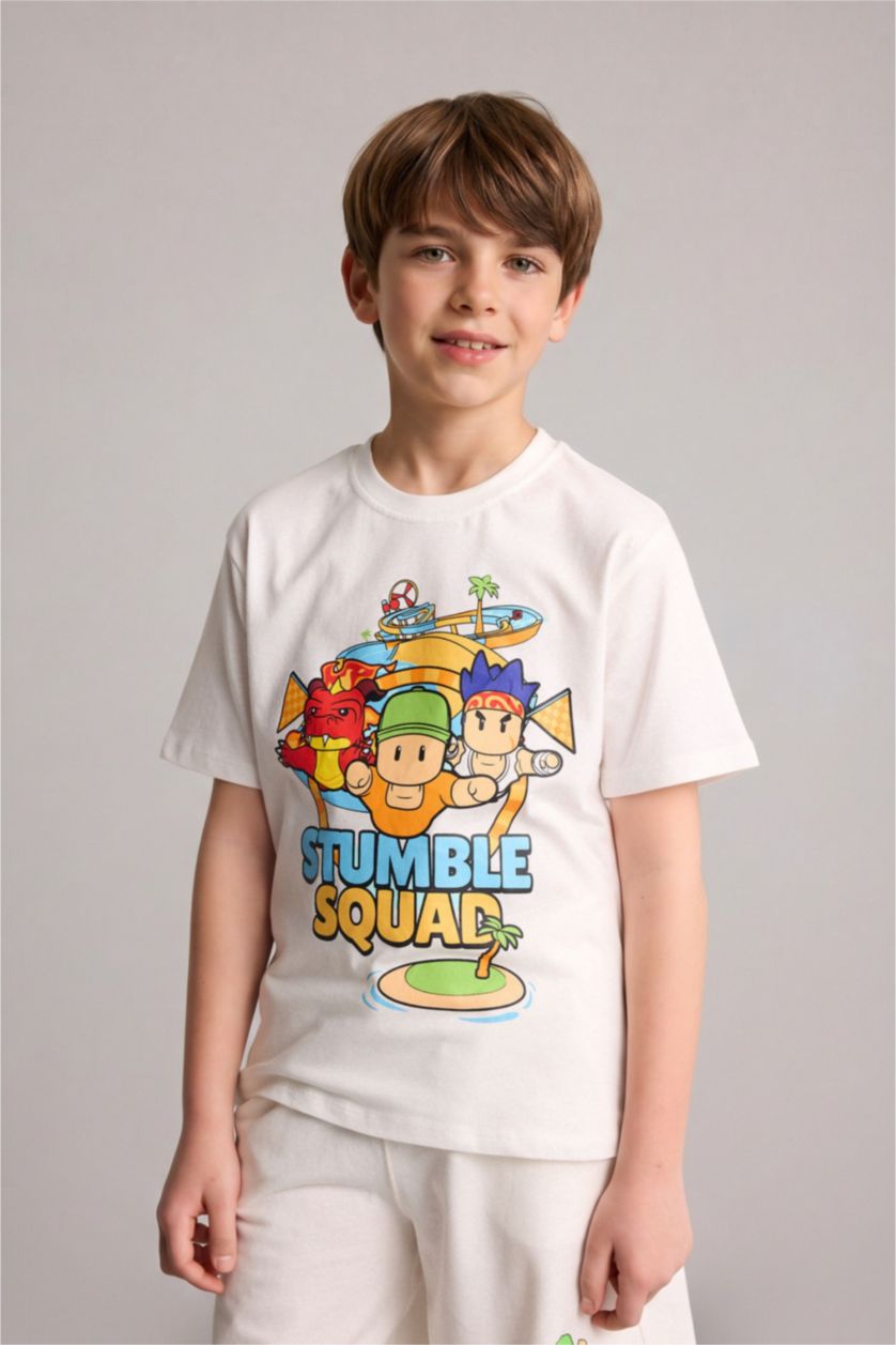 Young Boys - Teen Boys Ecru Boy Oversize Fit Short Sleeve T-Shirt