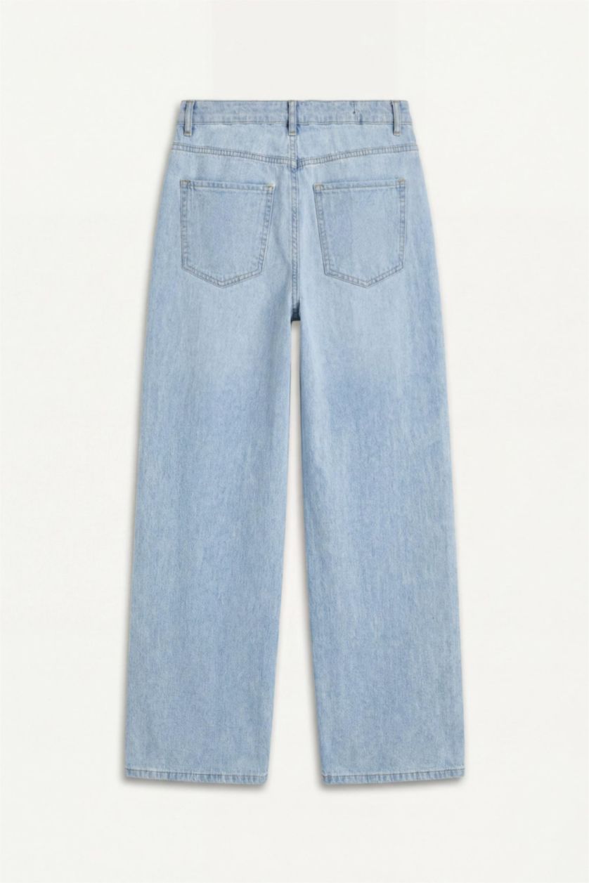 Man Ice Blue Wide Leg Trousers