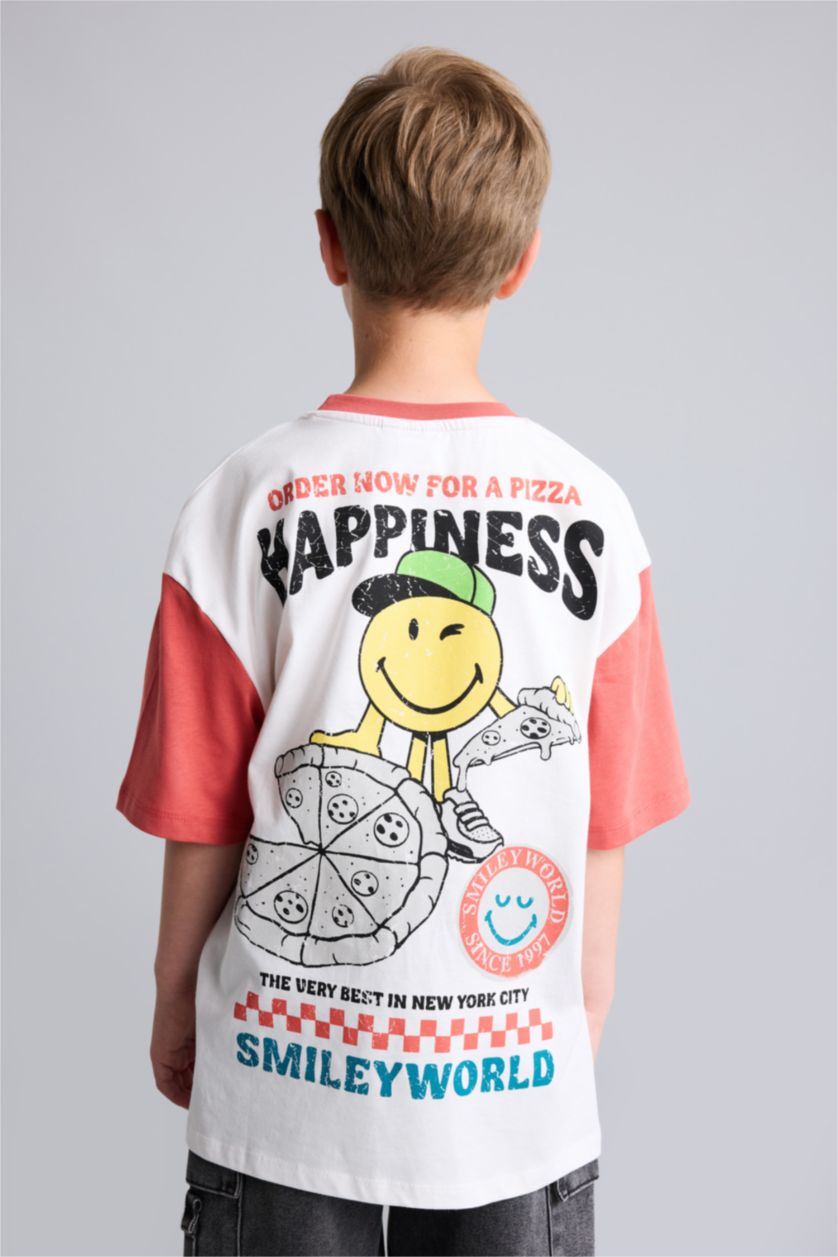 Young Boys - Teen Boys Ecru Oversize Fit Short Sleeve T-Shirt