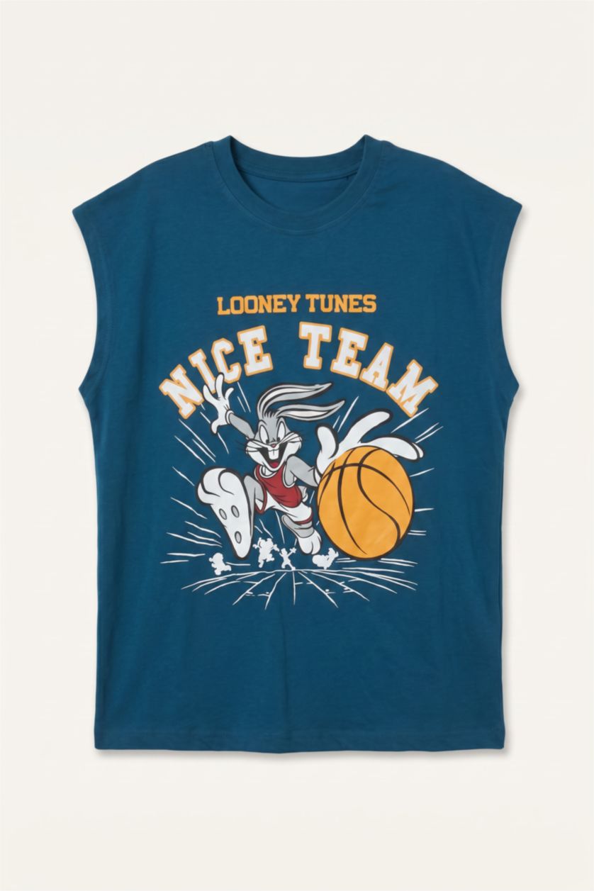 Young Boys - Teen Boys Petrol Boy Oversize Fit Looney Tunes Licensed Tank Top