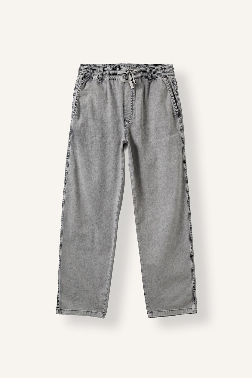 Ерлер Ашық сұр Wide Leg шалбар