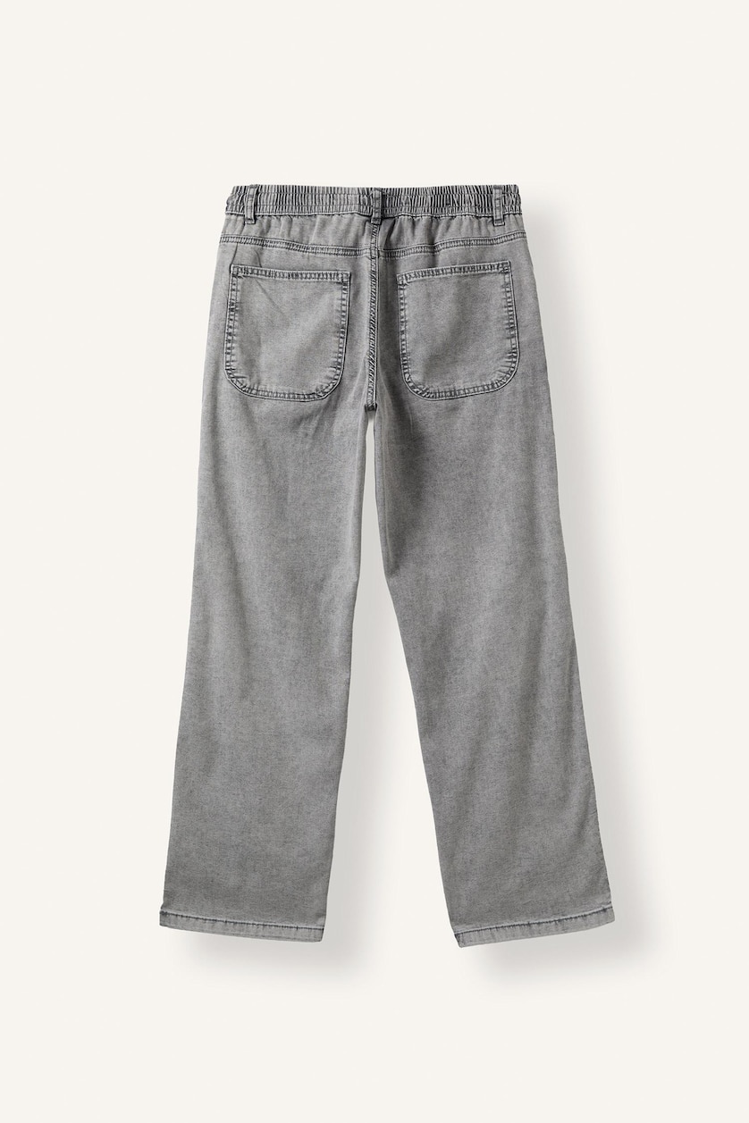 Ерлер Ашық сұр Wide Leg шалбар