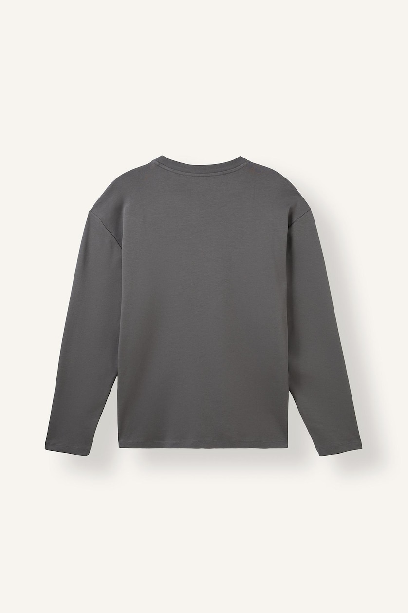 Man Grey Regular Fit Long Sleeve T-Shirt