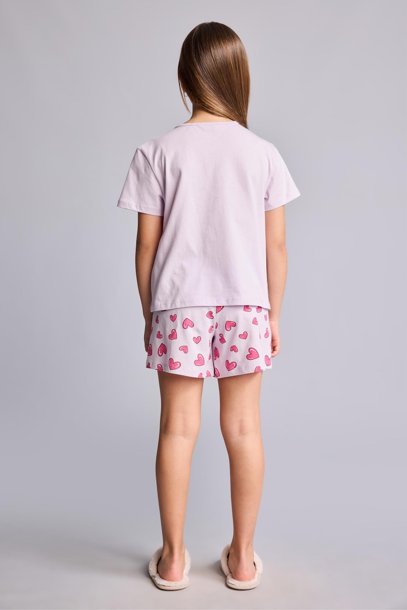 Young Girls - Teen Girls Light Pink 2 piece Regular Fit Knitted Pyjamas