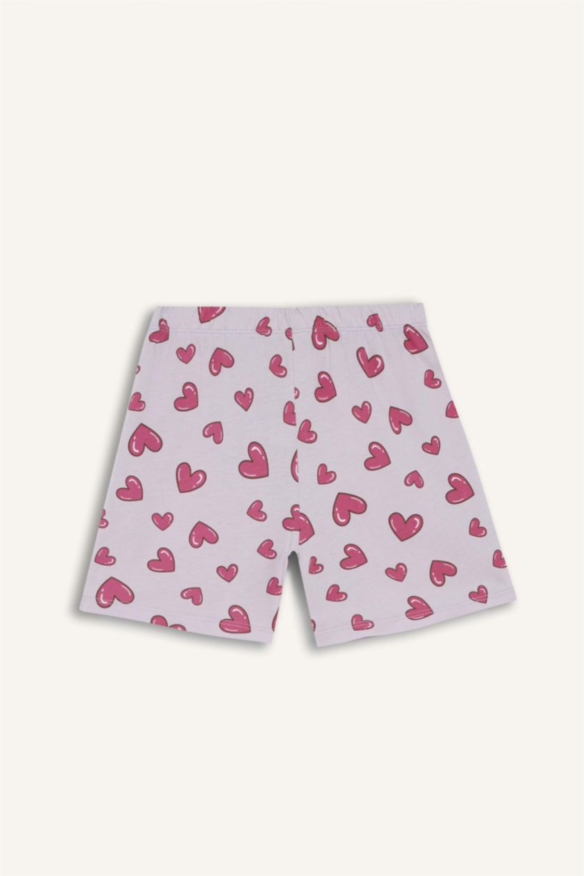 Kız Çocuk - Genç Kız Açık Pembe %100 Pamuk Regular Fıt 2'li Pijama Takımı Kız Çocuk