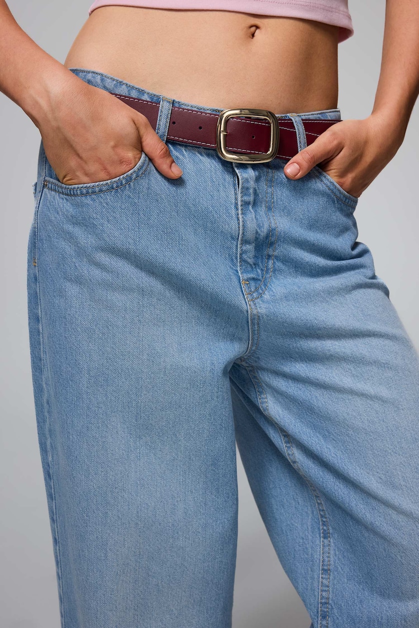 WOMAN Light Blue High Waist Trousers