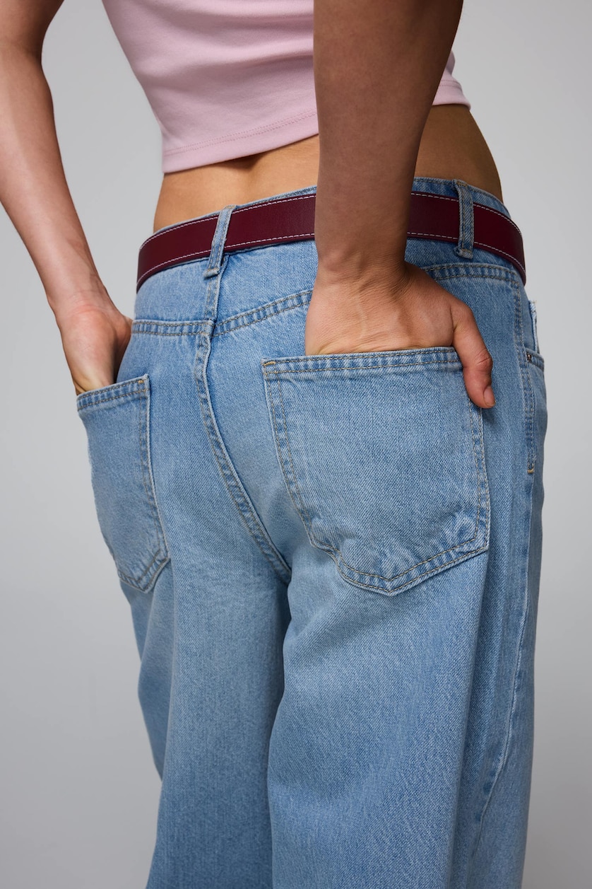 WOMAN Light Blue High Waist Trousers