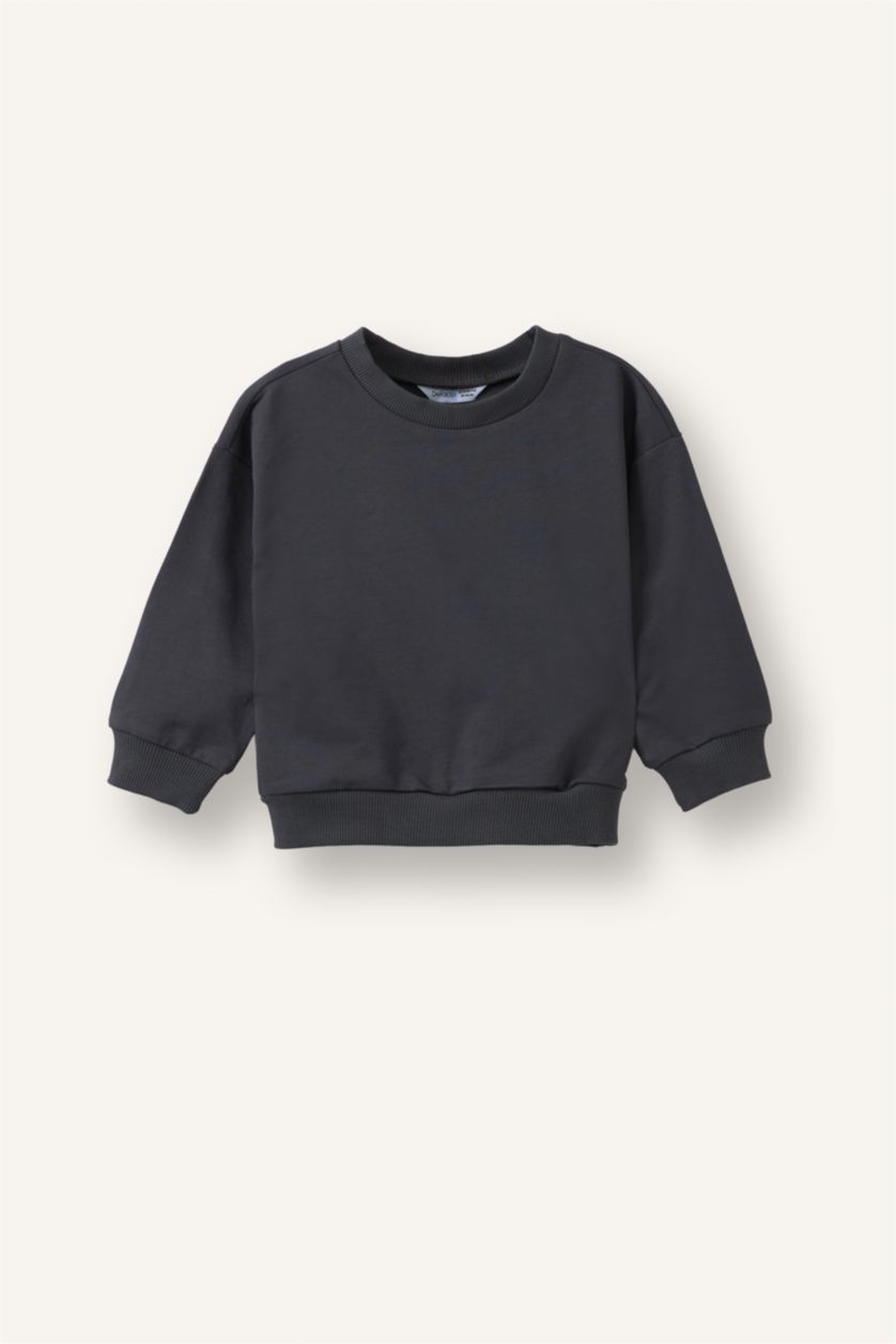 Erkek Bebek Antrasit Regular Fit 2'Li Sweatshirt Set Erkek Bebek