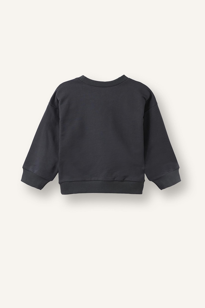 Erkek Bebek Antrasit %100 Pamuk Regular Fit 2'Li Sweatshirt Set Erkek Bebek