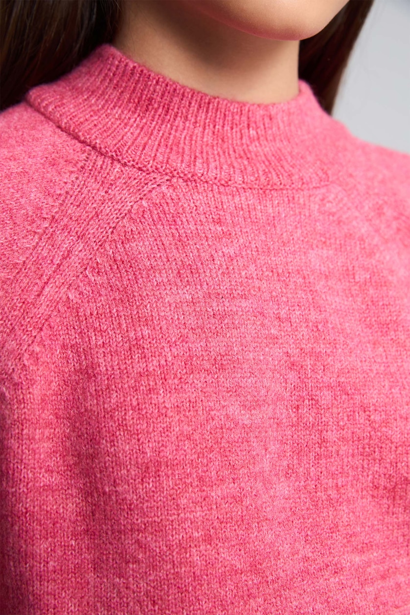 Young Girls - Teen Girls Pink Girl Regular Fit Crew Neck Pullover