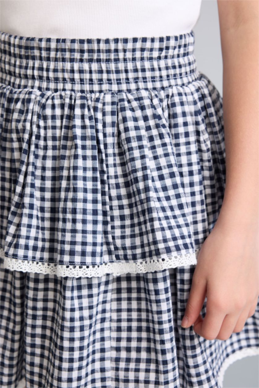 Kız Çocuk - Genç Kız Lacivert Mini Etek Kız Çocuk