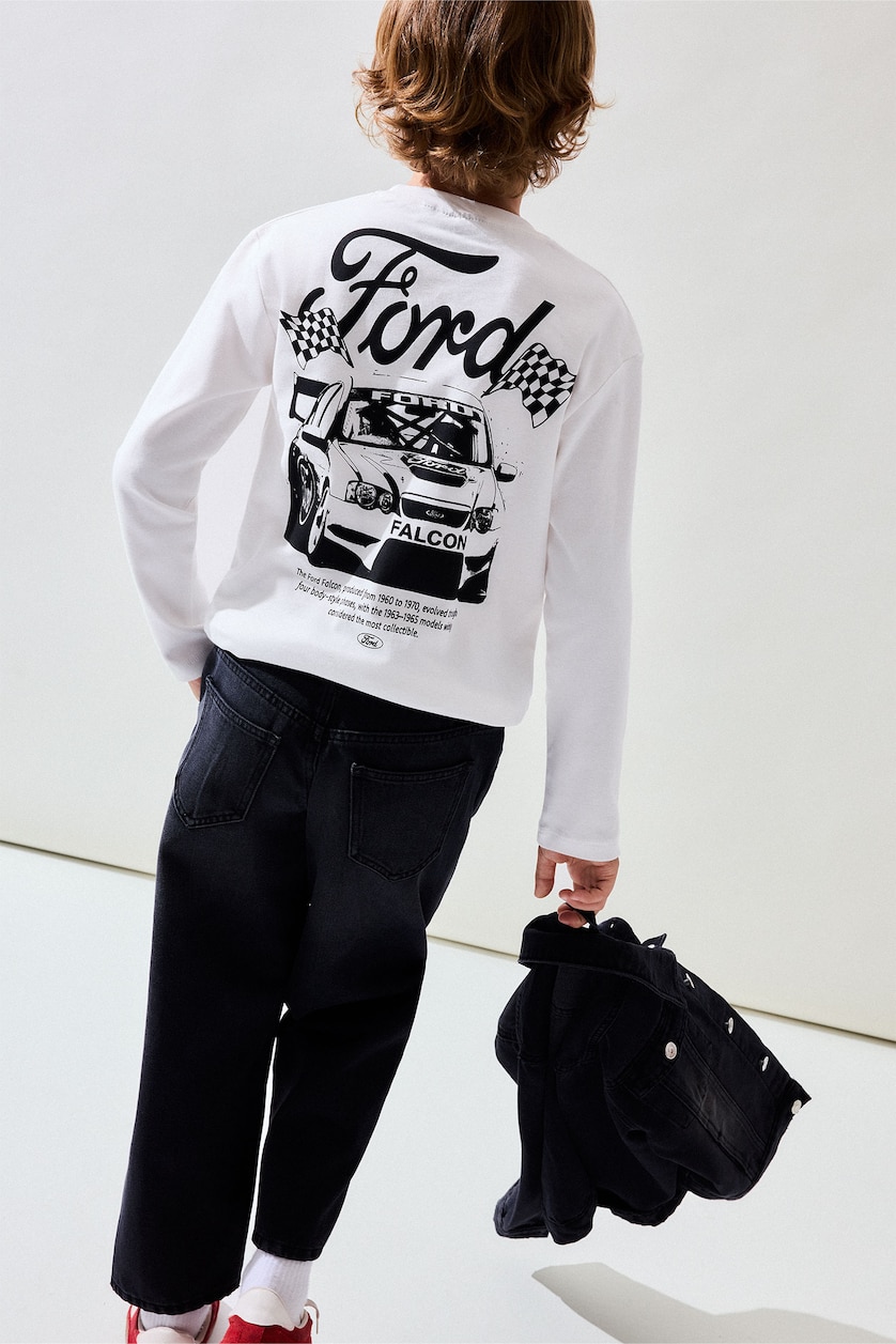 Young Boys - Teen Boys Ecru Long Sleeve T-Shirt