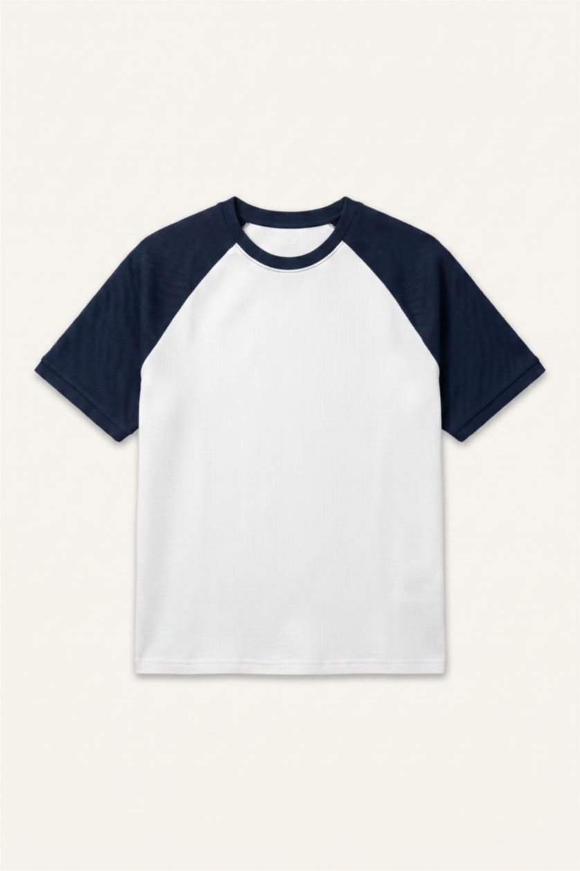 Men White Boxy Fit Short Sleeve T-Shirt