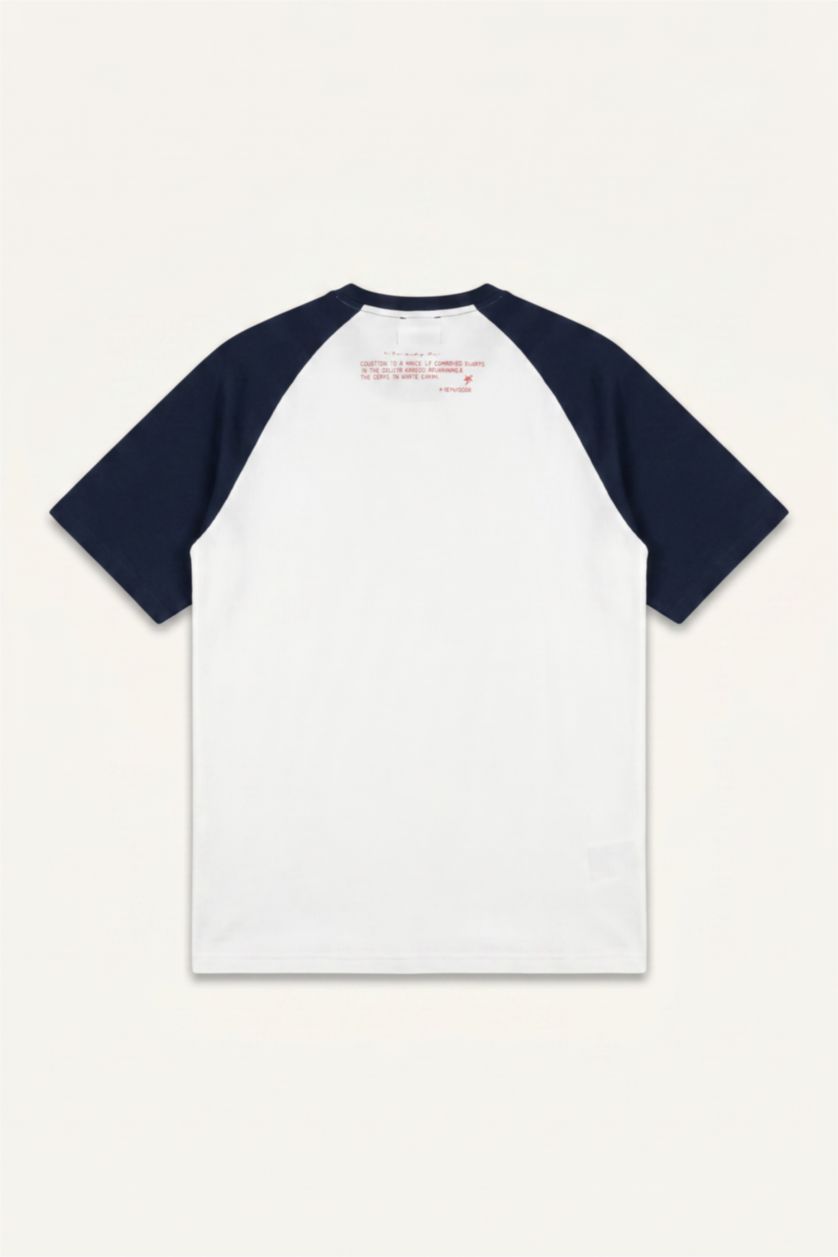 Men White Boxy Fit Short Sleeve T-Shirt