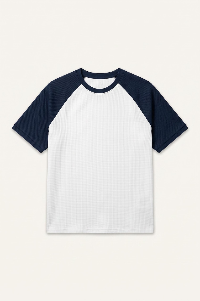 Men White Boxy Fit Printed Textured Knit Short Sleeve Crew Neck T-Shirt