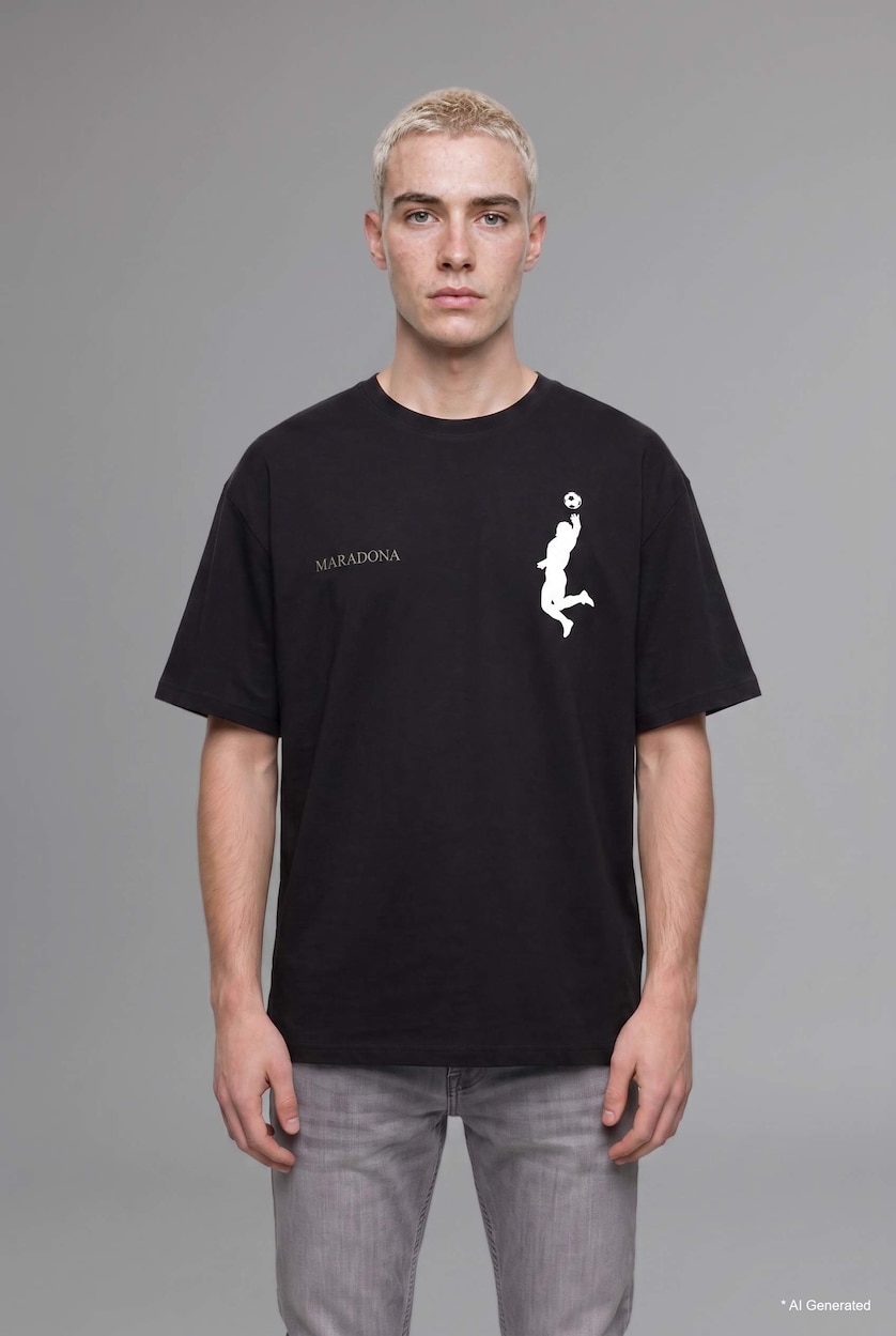 MAN Black Boxy Fit Short Sleeve T-Shirt