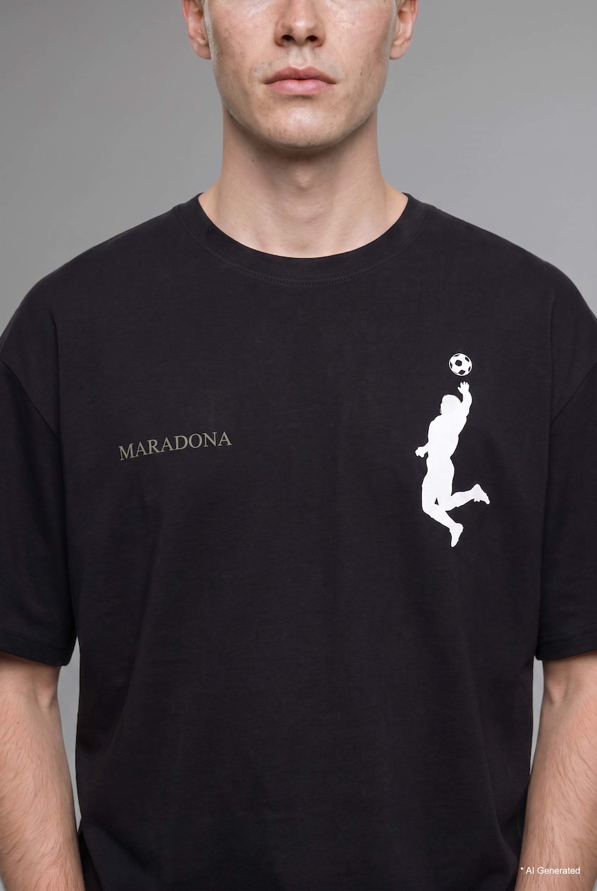 MAN Black Boxy Fit Short Sleeve T-Shirt