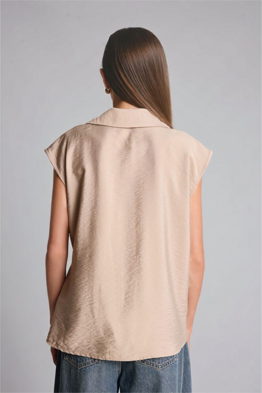 WOMAN Vison Regular Fit Short Sleeve Shirt