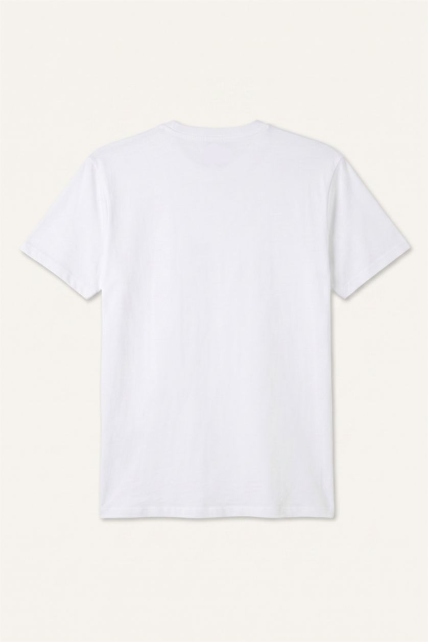 Men White Regular Fit Short Sleeve T-Shirt