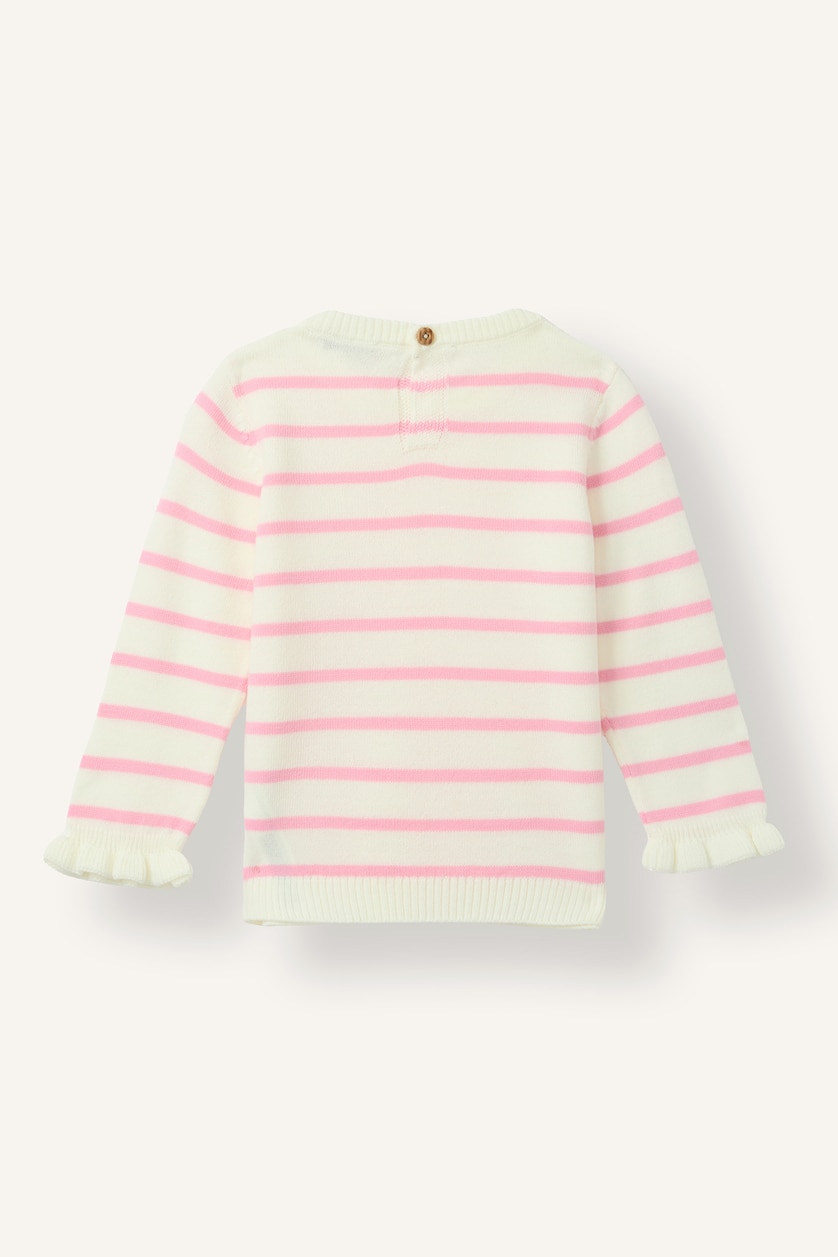 Baby Girls Dark Pink Baby Girl Regular Fit Crew Neck Pullover