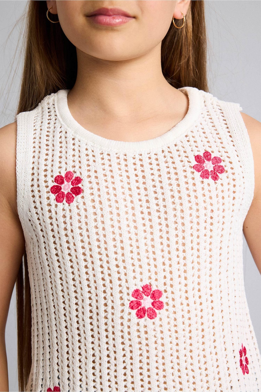 Young Girls - Teen Girls Ecru Girl Tank Top